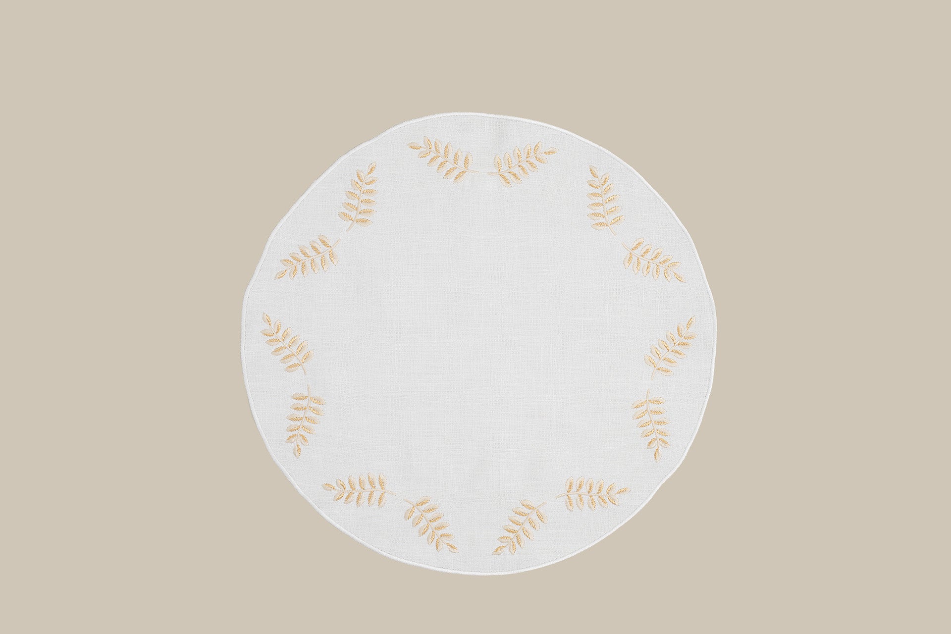 Samar Round Gold Placemat (Set of 2)