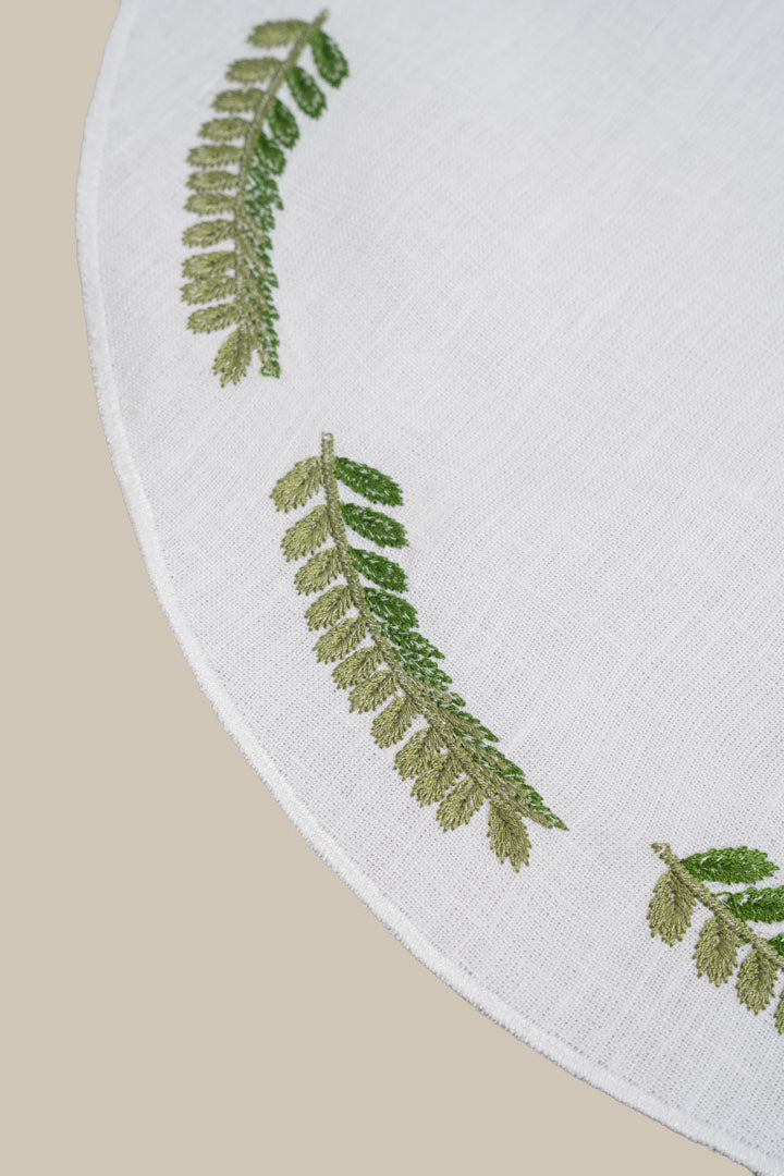 Samar Round Green Placemat (Set of 3)